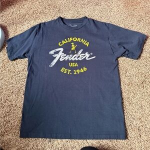 Fender Men's Navy Blue Graphic T-Shirt size L